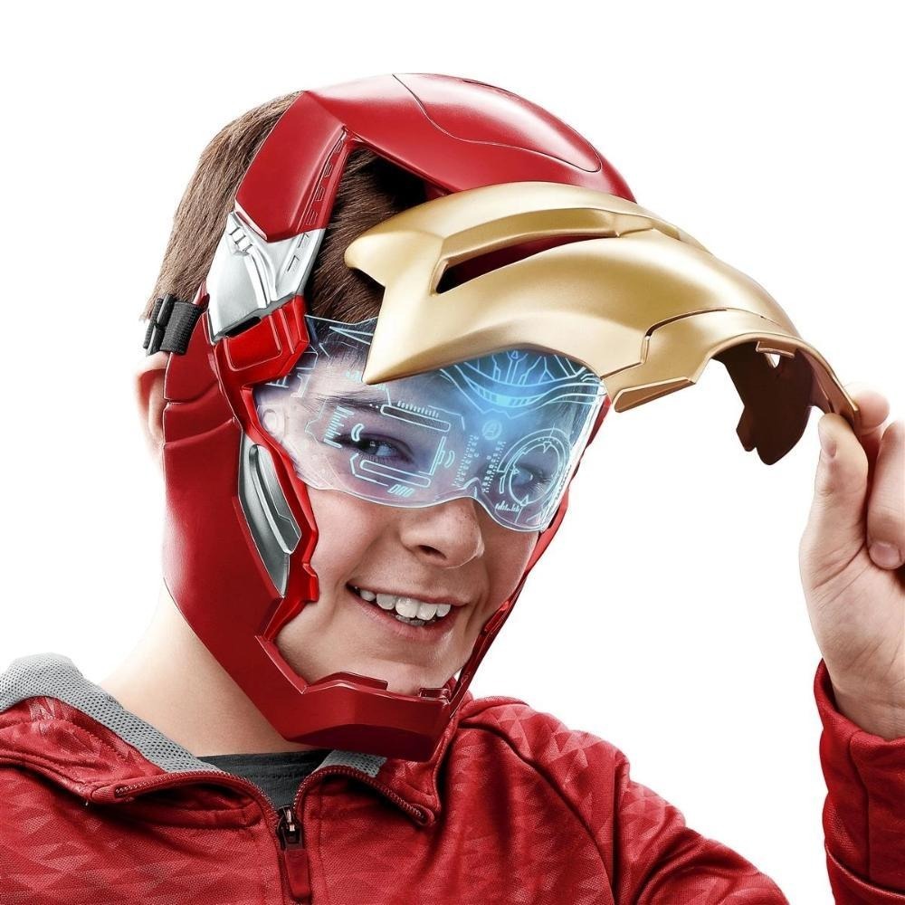 Marvel Iron Man Flip FX Mask Kids One Size Red Gold Good Electronic Toy